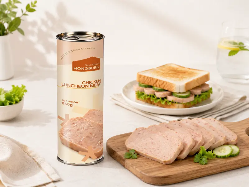 Verzehrfertiges Hähnchen-Mittagessenfleisch in Dosen