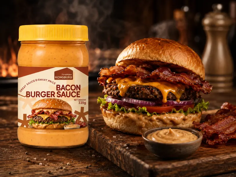 Rauchige, reichhaltige Speck-Burgersauce