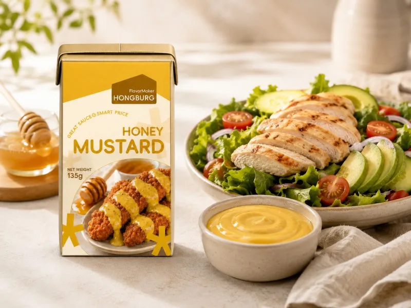 Süße und seidige Honig-Senf-Sauce