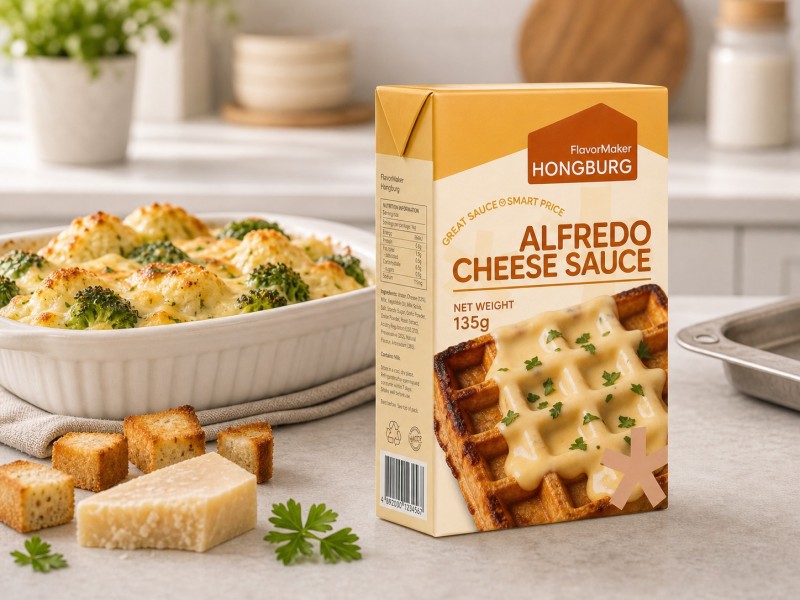 Dicke Alfredo-Käsesauce zum Kochen und Backen
